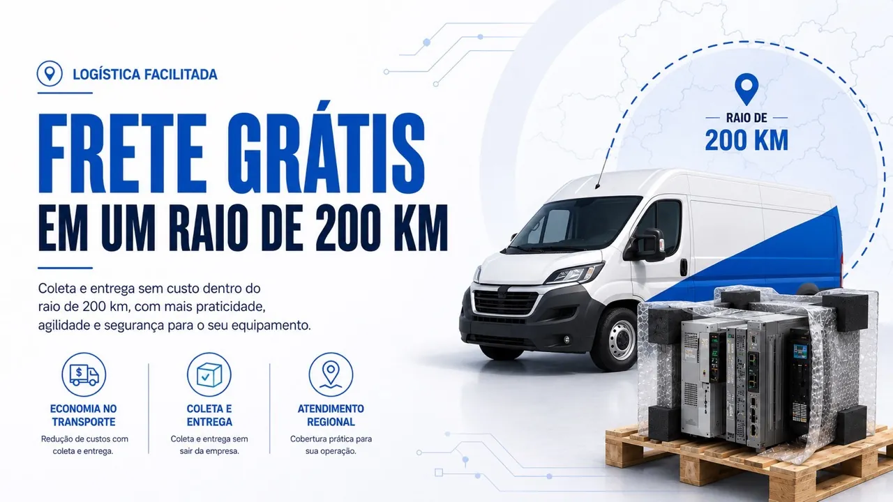 Logística de coleta e entrega da Versatronic CNC