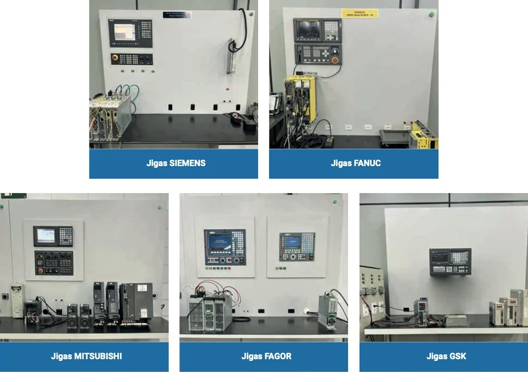 Jigas de teste Siemens, Fanuc, Mitsubishi, Fagor e GSK da Versatronic