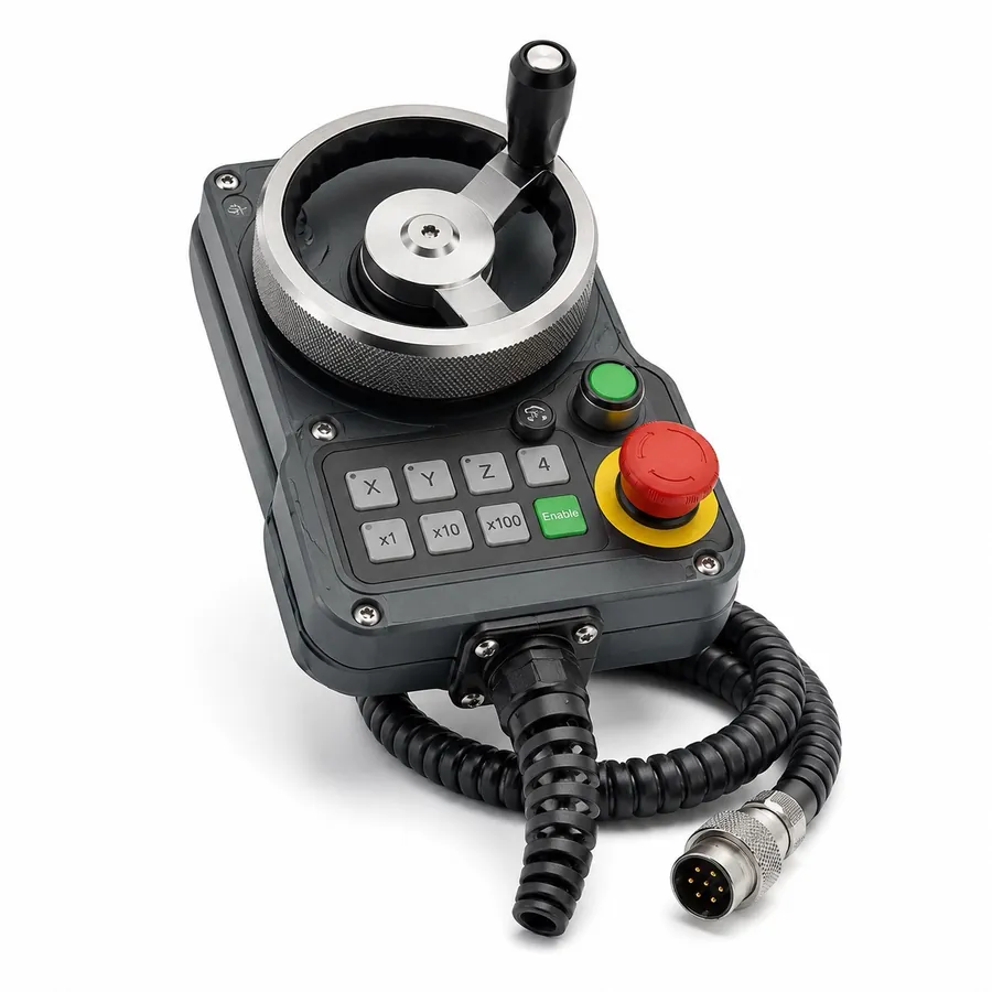 Manivela CNC / volante eletrônico manual (MPG) em reparo na Versatronic